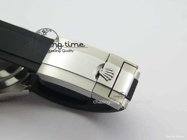 0418 ModernLook Yacht-Master 116655 SS JF Best Edition Ceramic Bezel On Rubber Strap SA 3850